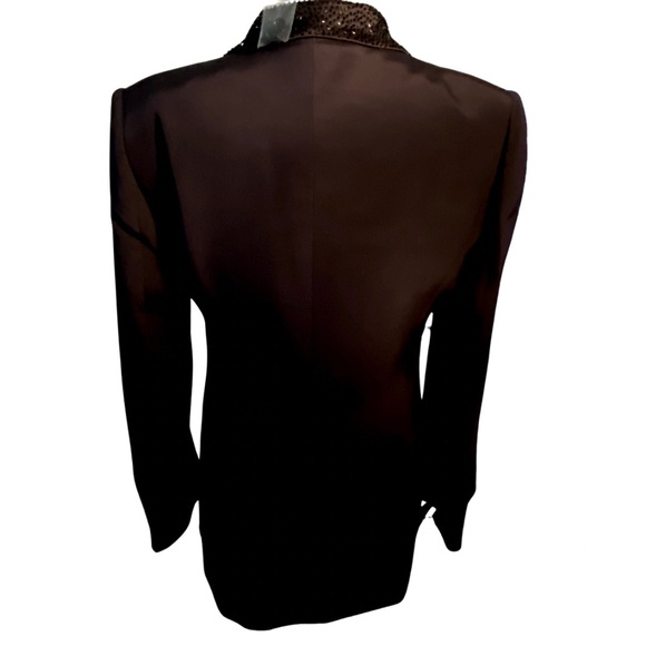 Women’s black silk Tuxedo with beading. New #tuxedo #womenssuit - Picture 3 of 10